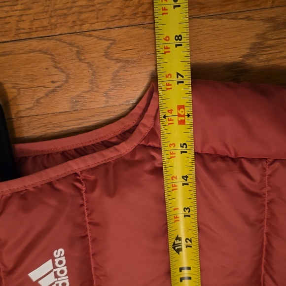 ADIDAS BRAND SIGNATURE WOMEN'S "WONDER RED" PUFFER DOWN VEST SIZE XS - Picture 12 of 16